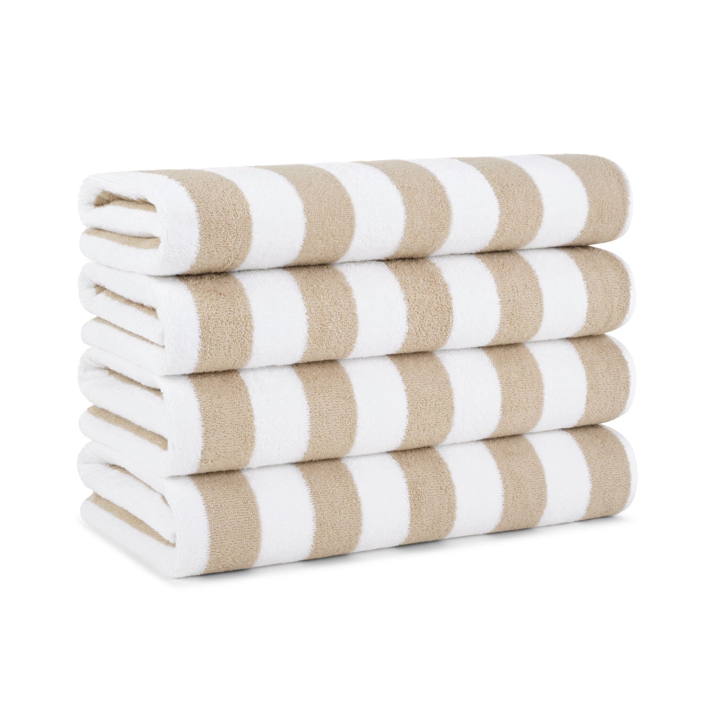 California Cabana Towel – Beige Striped