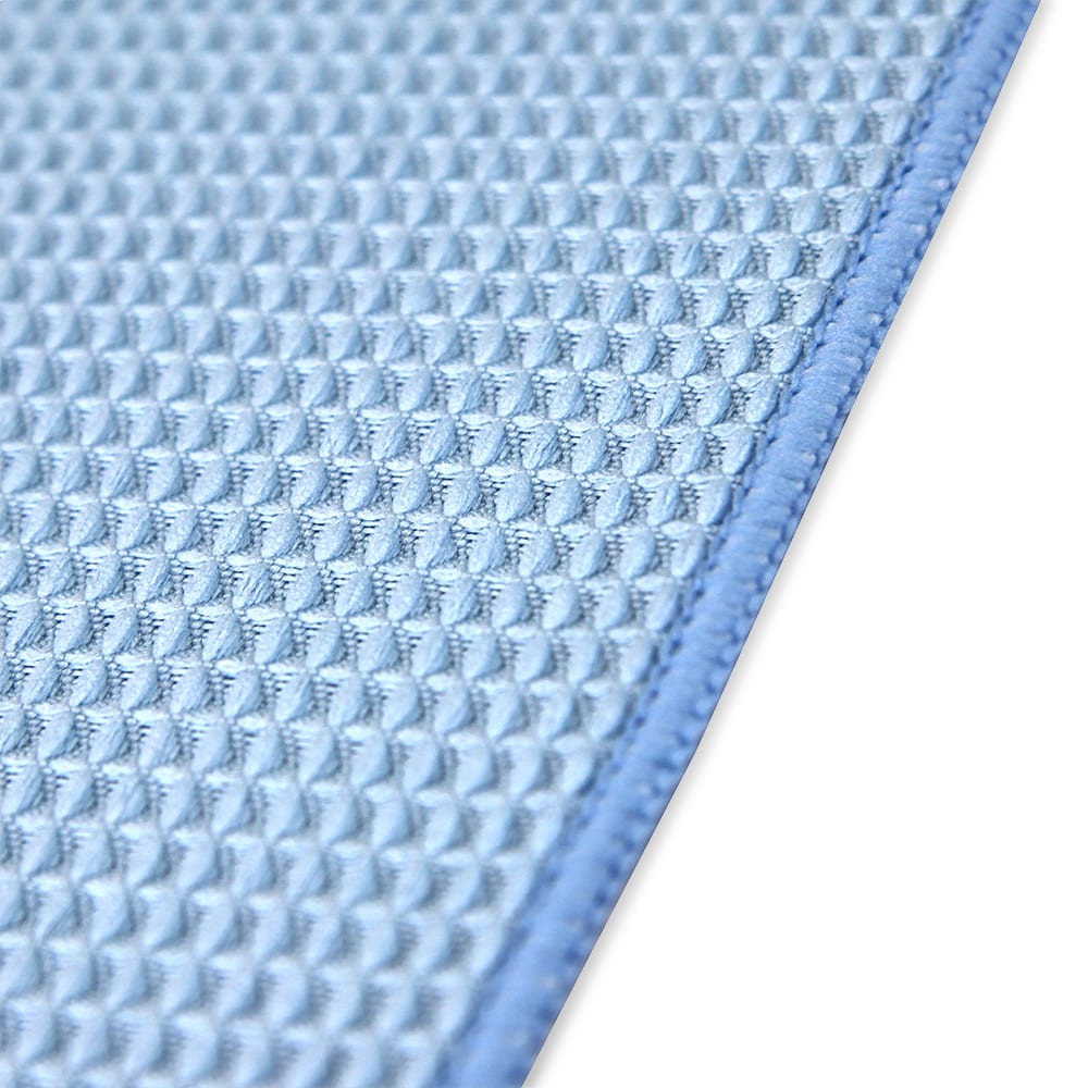 a swatch of blue waffle weave