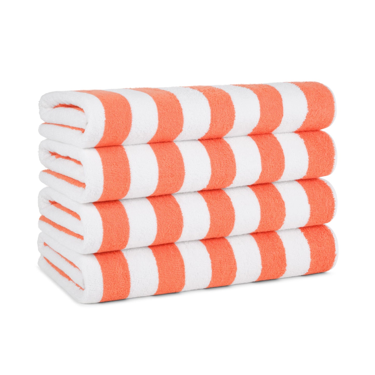 coral & white striped cabana towels