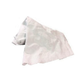 White cotton diaper rags draped to show their shape and fabric on a white background