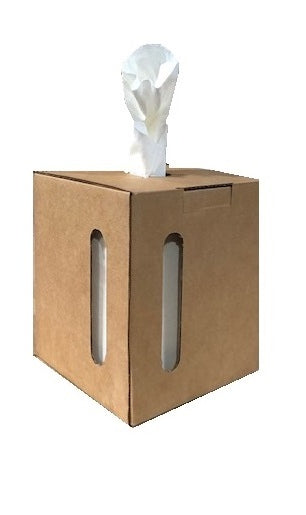 brown pop-up box with white wipers