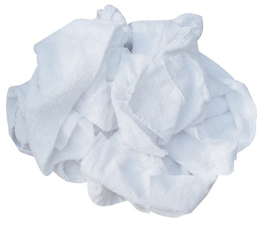 white terry wash cloth rags
